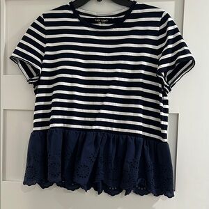 Kate Spade Navy and White Striped Blouse